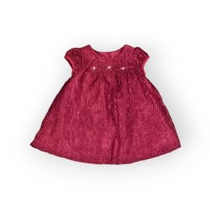 12 Months Pastourelle Baby Girl Red Christmas, Holiday Dress